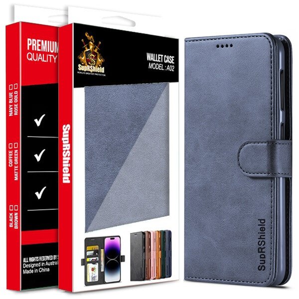 Navy Blue Wallet Leather Case Navy Blue Wallet Leather Case